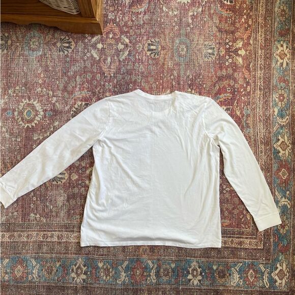 Women’s XXL Life is Good White Long Sleeve Shirt with Snowflake Peace treeDesign - Picture 12 of 13